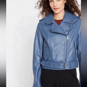 Universal Standard Leeron Leather Jacket Size L